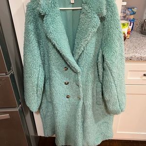 Mint Green Long Worthington Coat size XXL